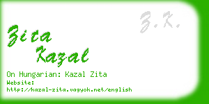 zita kazal business card